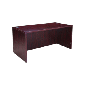 Boss Desk Shell, 60"W X 30"D, Mahogany