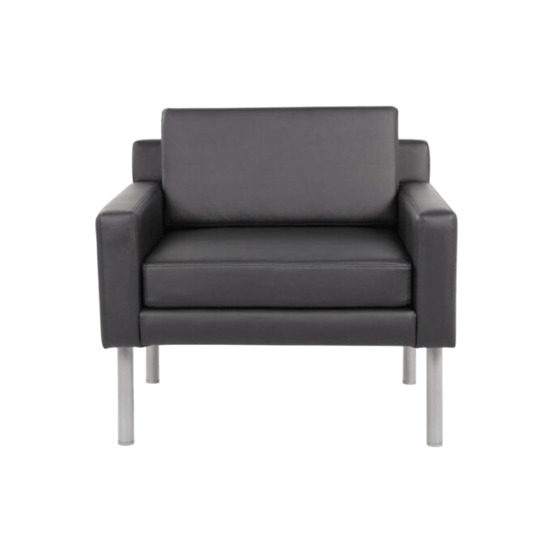 Boss Black Antimicrobial Vinyl Lounge Chair - Image 5