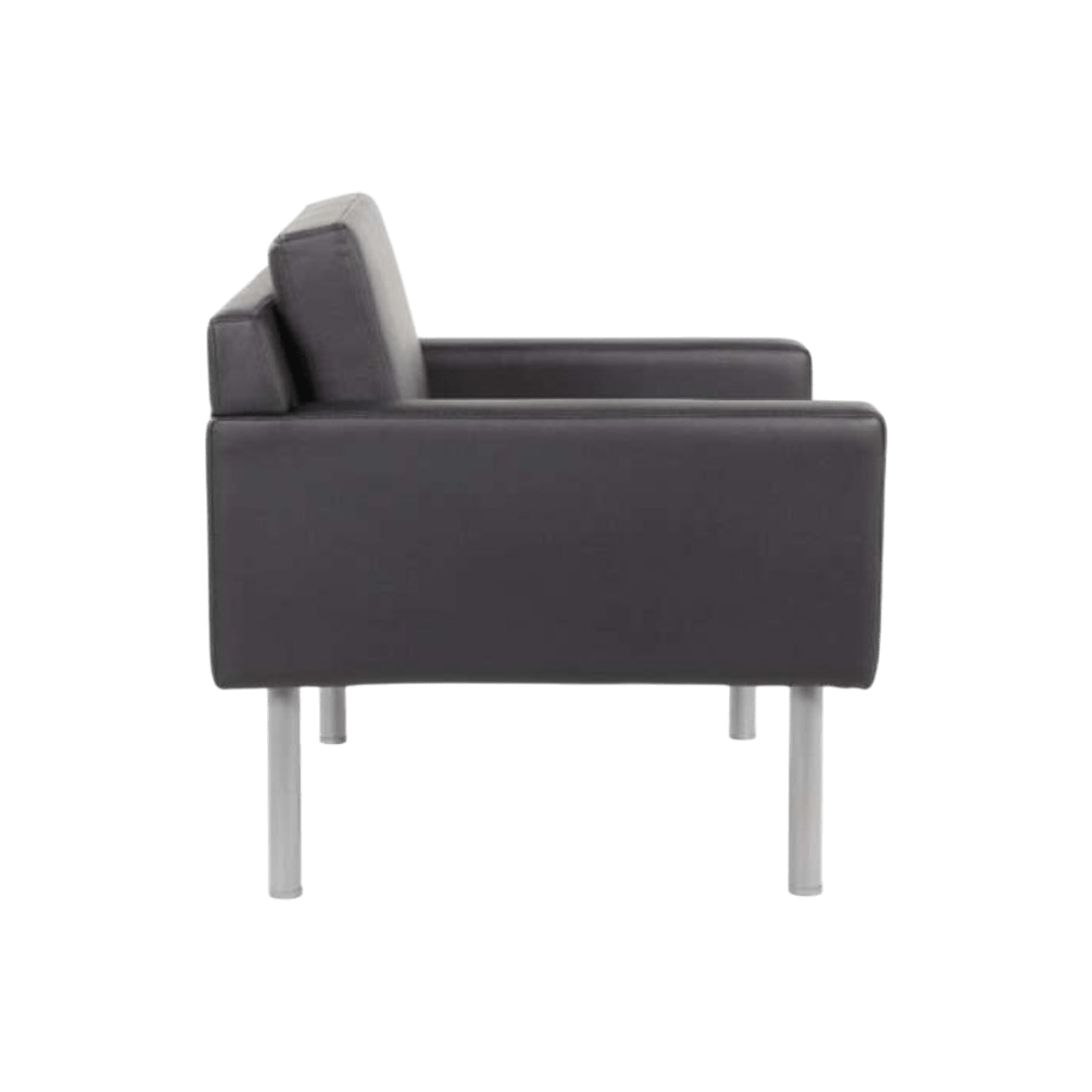 Boss Black Antimicrobial Vinyl Lounge Chair - Image 4