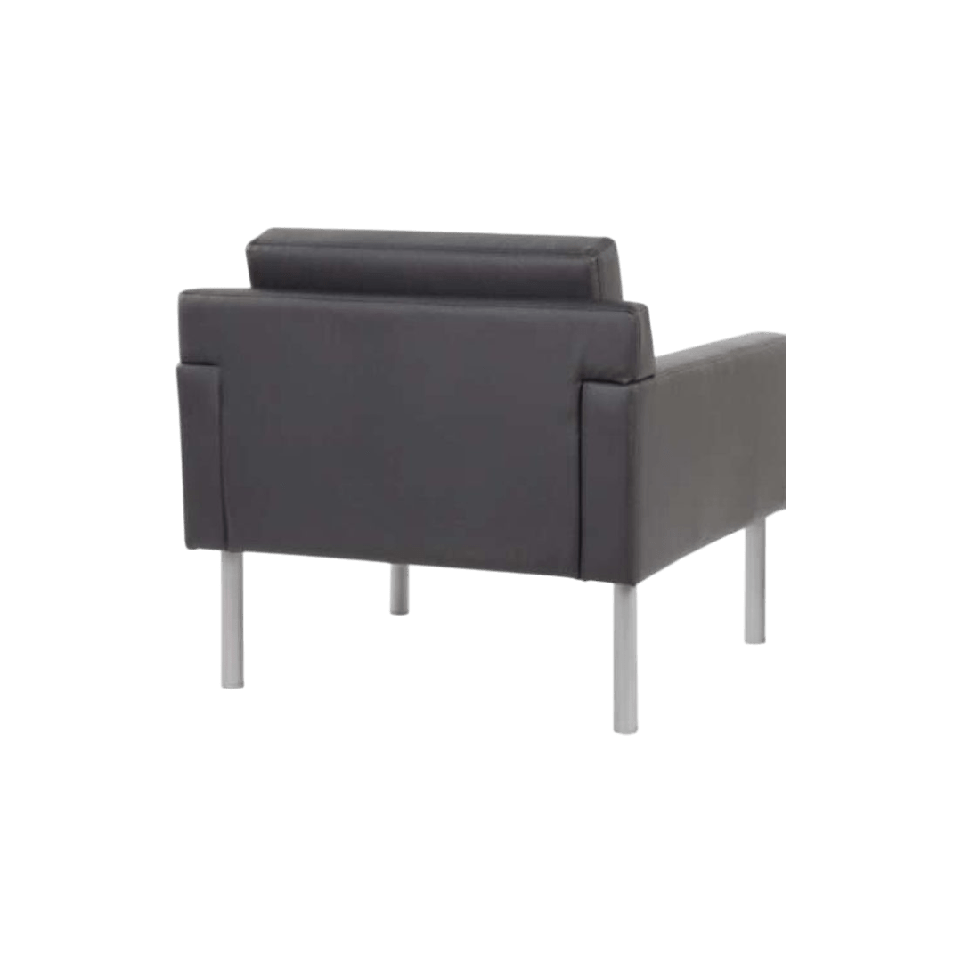 Boss Black Antimicrobial Vinyl Lounge Chair - Image 3