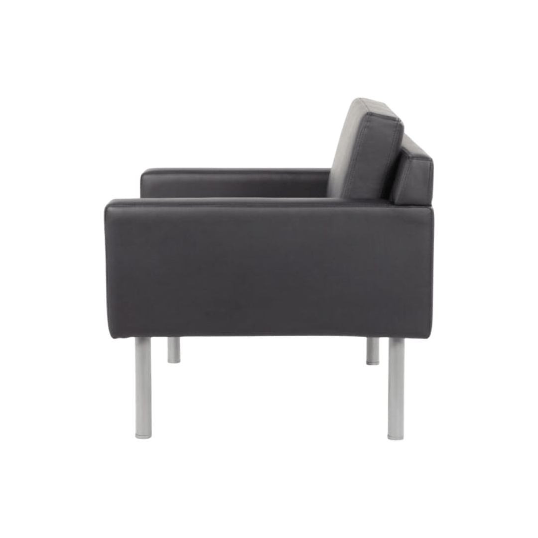 Boss Black Antimicrobial Vinyl Lounge Chair - Image 8