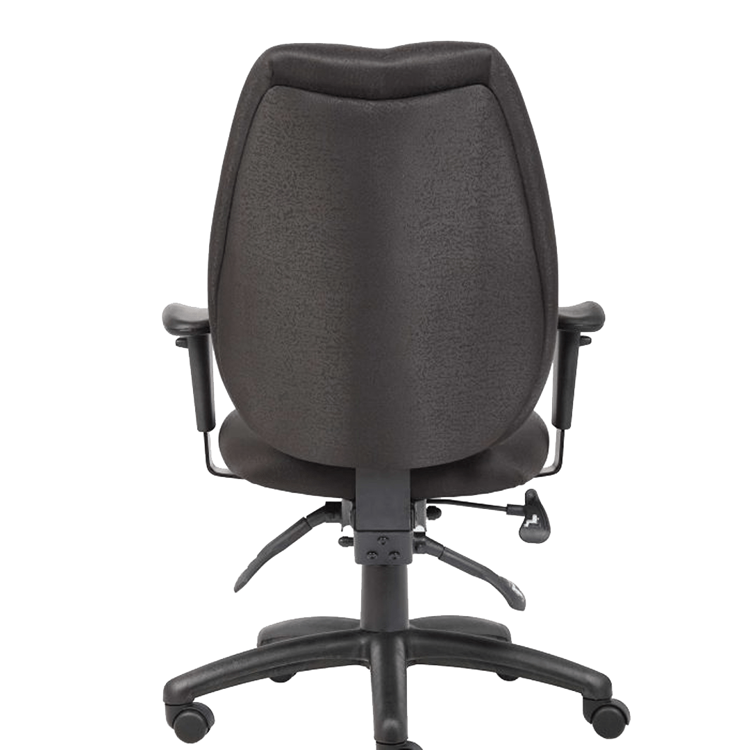 Boss High-Back Task Chair with Adjustable Arms, Black - Image 3