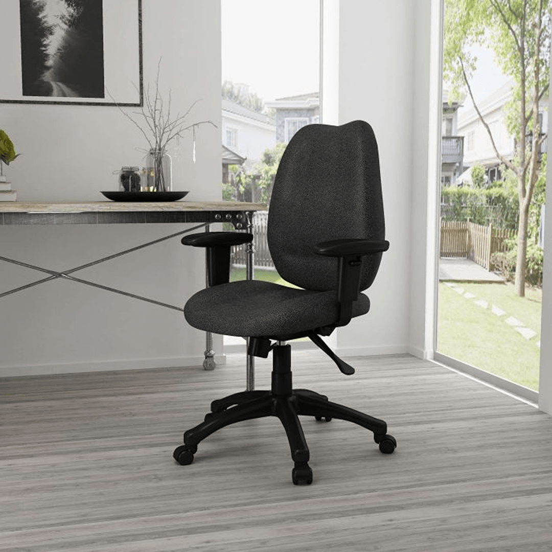 Boss High-Back Task Chair with Adjustable Arms, Black - Image 8