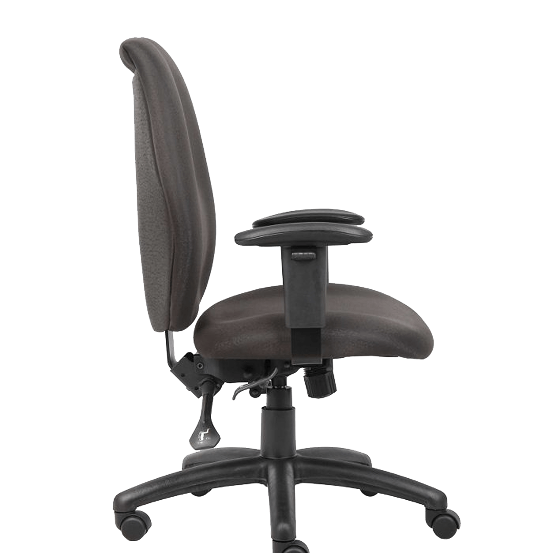 Boss High-Back Task Chair with Adjustable Arms, Black - Image 7