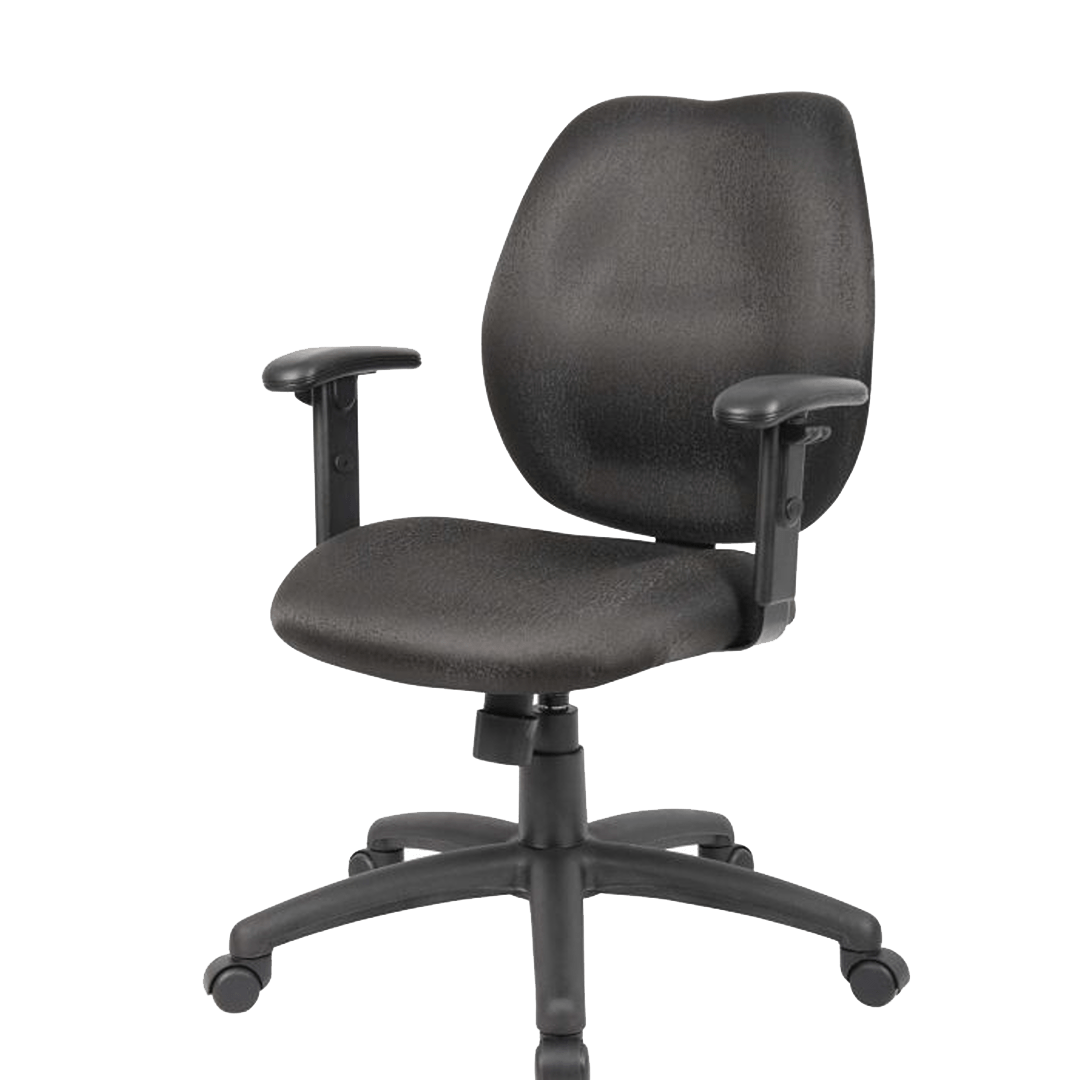 Boss Mid-Back Task Chair with Adjustable Arms, Black - Image 6