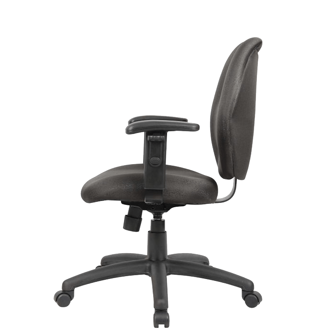 Boss Mid-Back Task Chair with Adjustable Arms, Black - Image 5