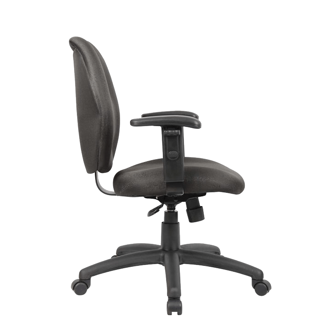 Boss Mid-Back Task Chair with Adjustable Arms, Black - Image 4