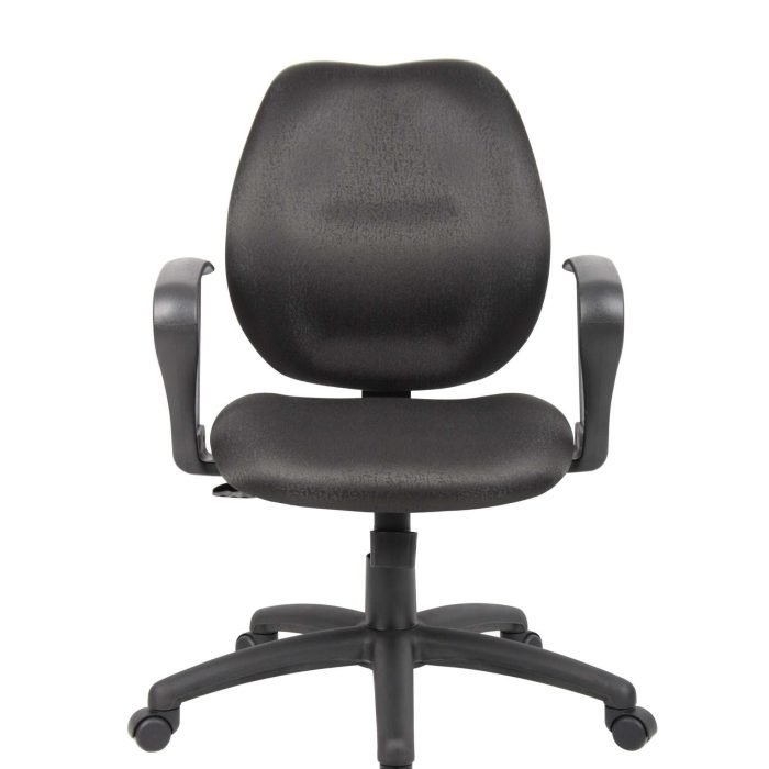 Boss Black Task Chair W/Loop Arms - Image 6