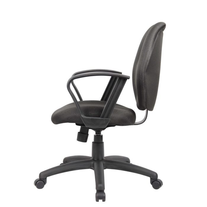 Boss Black Task Chair W/Loop Arms - Image 5