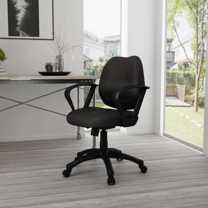 Boss Black Task Chair W/Loop Arms - Image 3