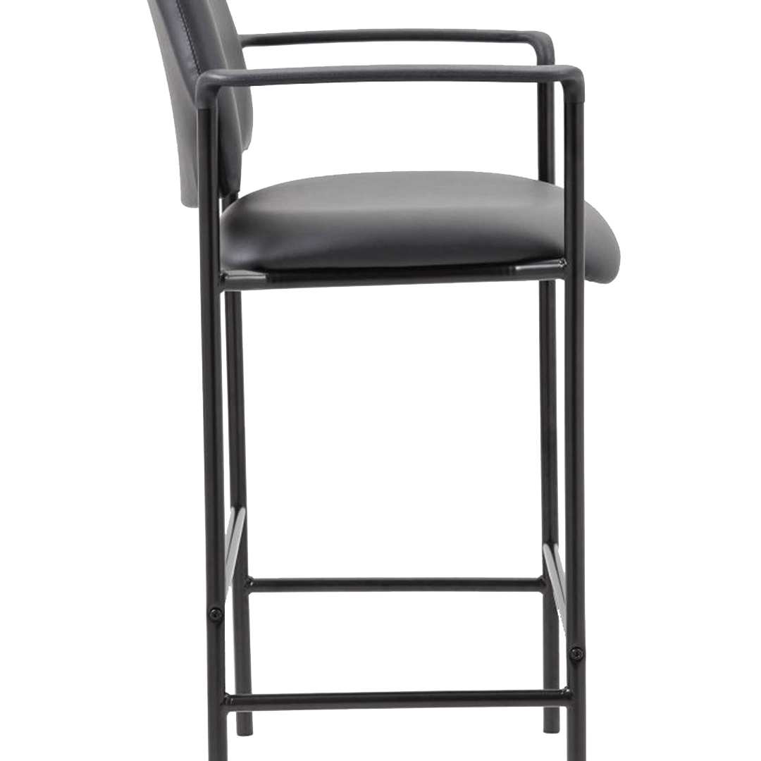 Boss Contemporary Counter Stool In Black Caressoft Vinyl - Image 4