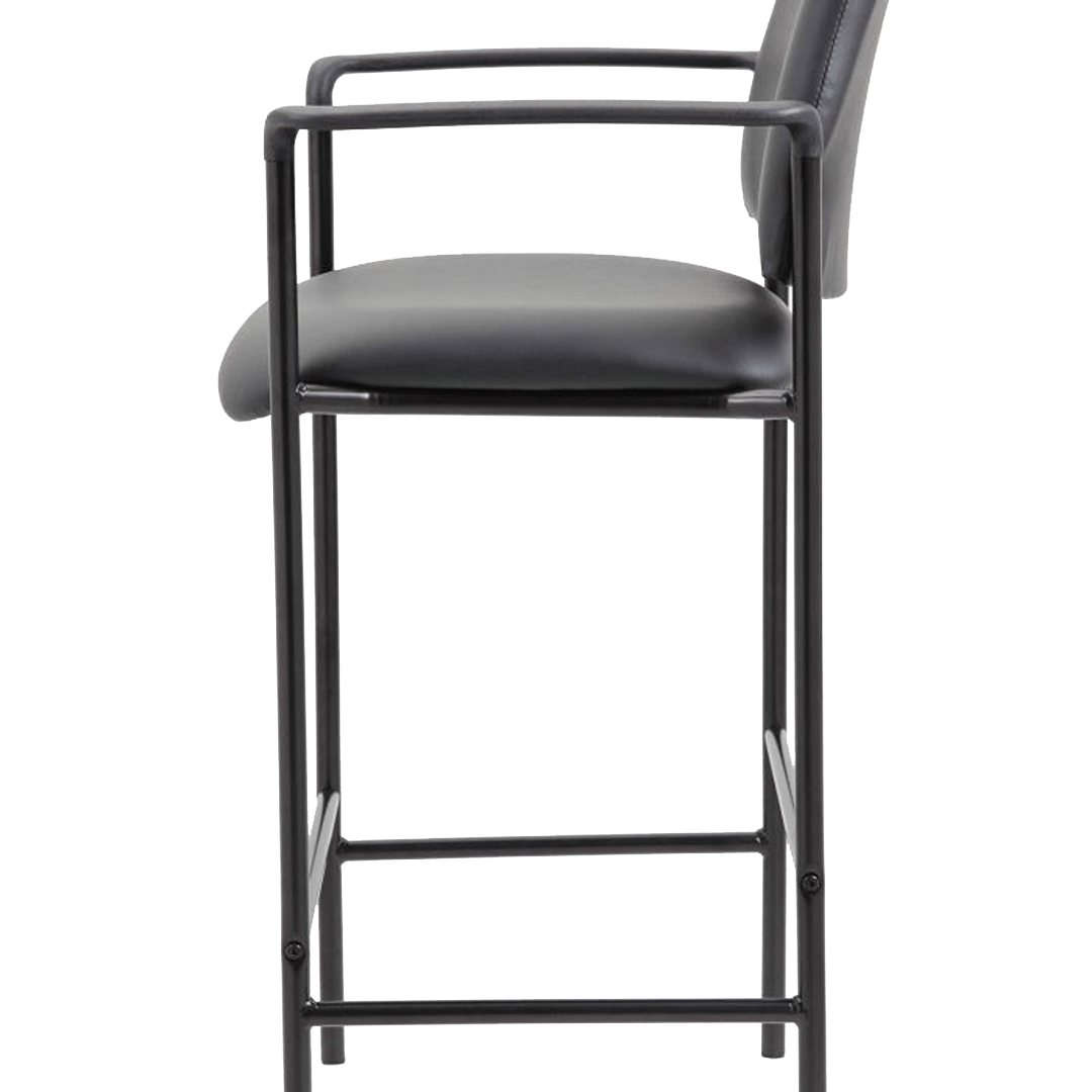 Boss Contemporary Counter Stool In Black Caressoft Vinyl - Image 7