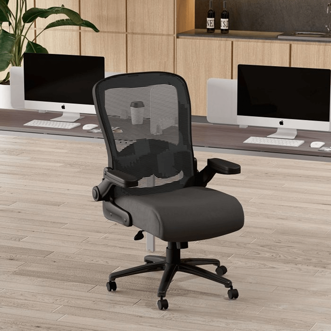 Boss Heavy Duty Flip Arm Mesh Task Chair - Image 6