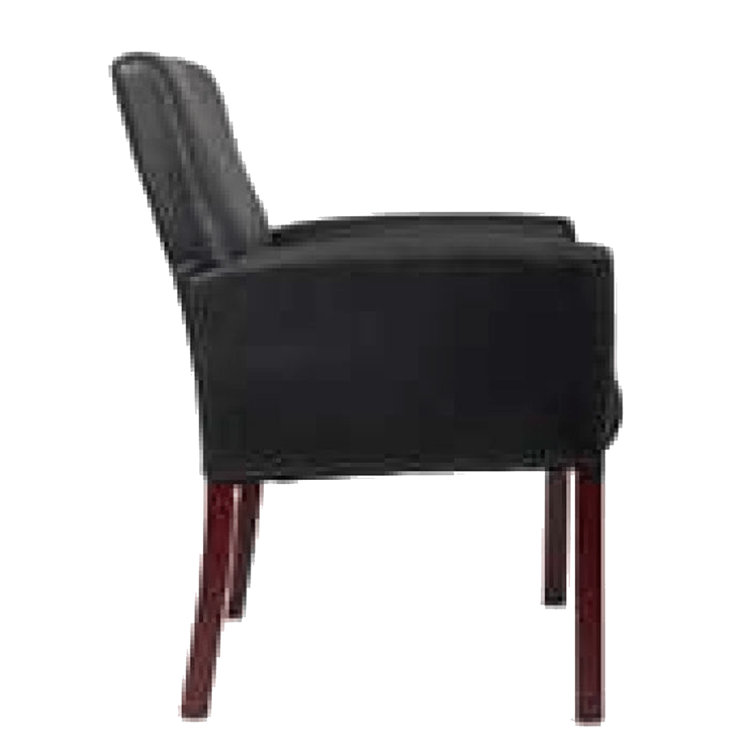 Boss Box Arm guest, accent or dining chair W/Mahogany Finish - Image 3