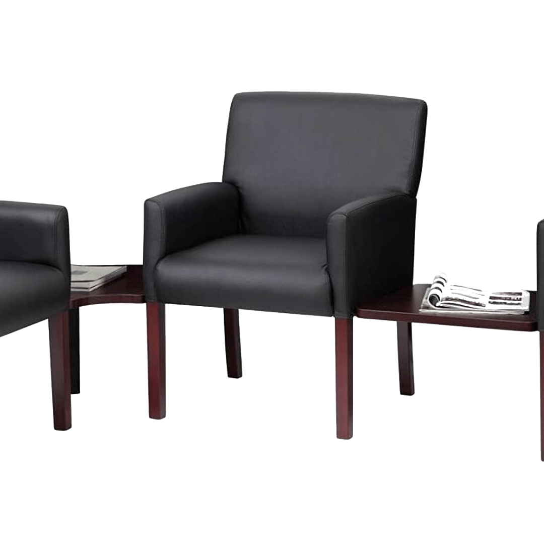 Boss Box Arm guest, accent or dining chair W/Mahogany Finish - Image 4
