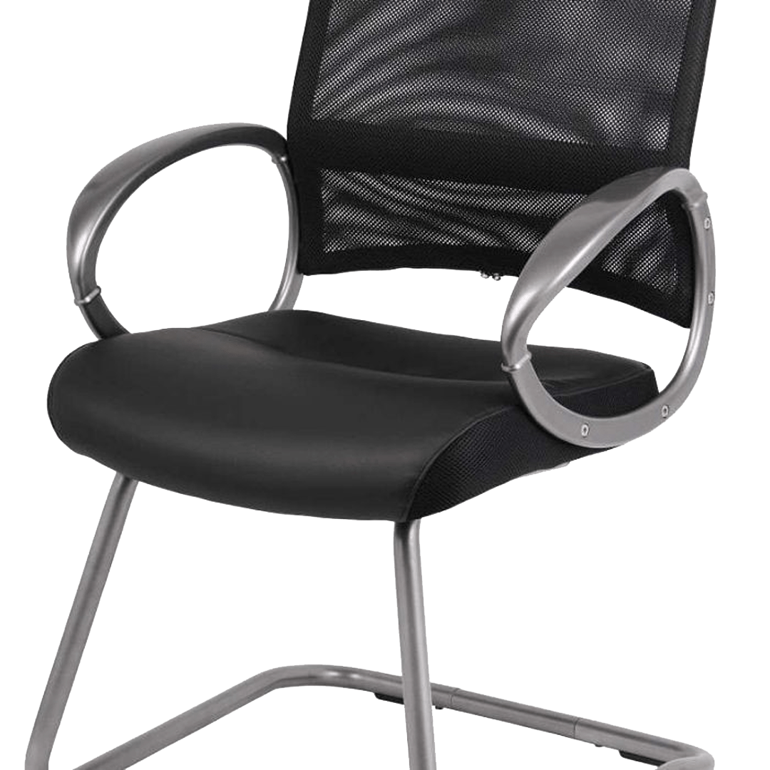 Boss Mesh Back W/ Pewter Finish Guest Chair - Image 3