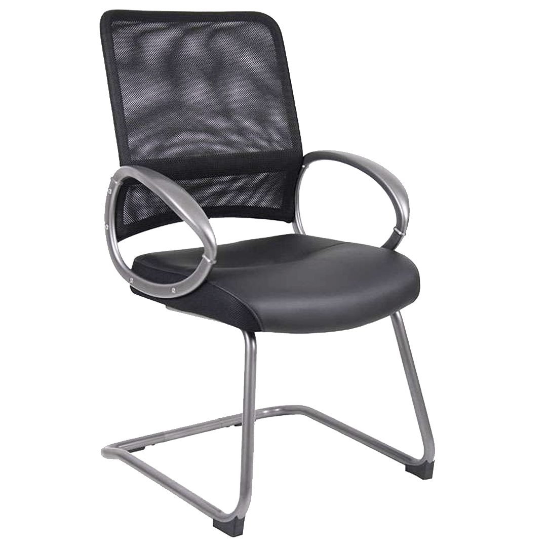 Boss Mesh Back W/ Pewter Finish Guest Chair