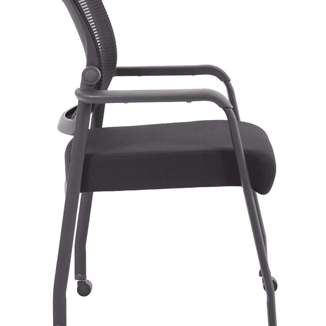 Boss Linear Mesh 4-Legged Guest Chair w/ Casters - Image 5