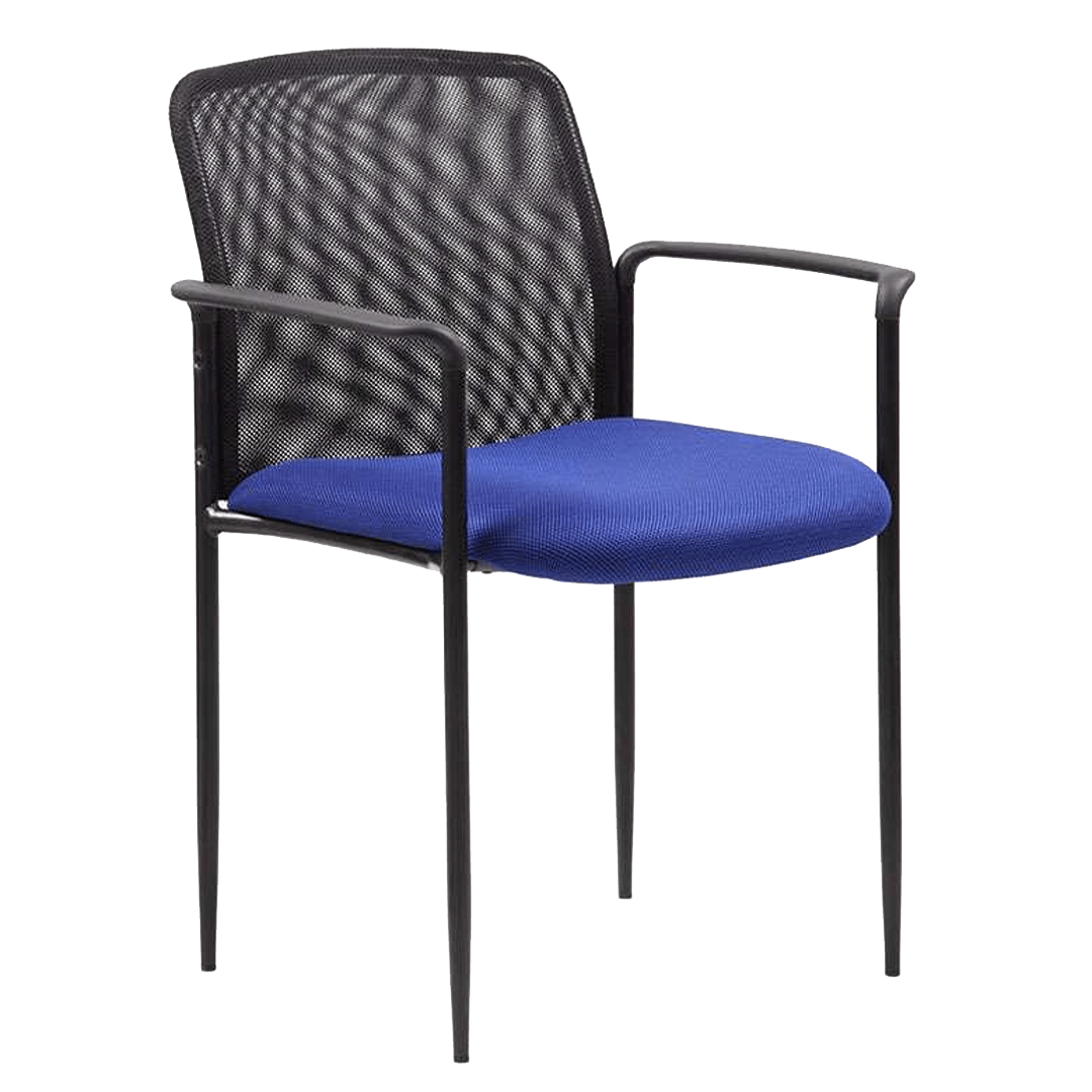 Boss Stackable Mesh Guest Chair, Blue - Image 5
