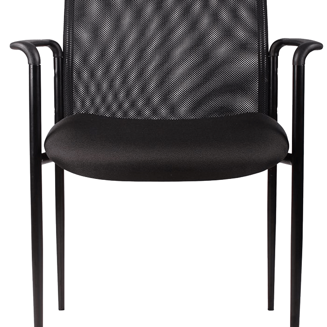 Boss Stackable Mesh Guest Chair, Black - Image 3