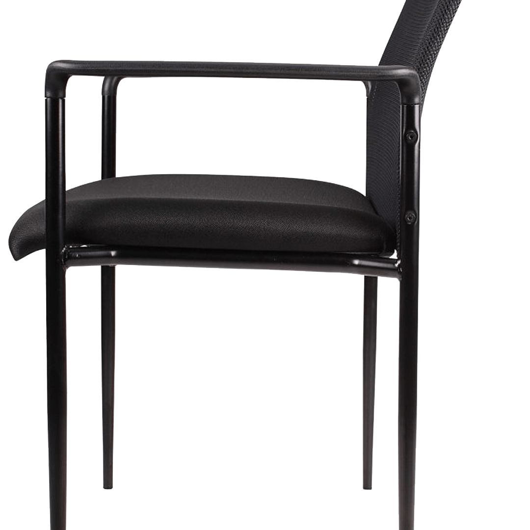 Boss Stackable Mesh Guest Chair, Black - Image 6