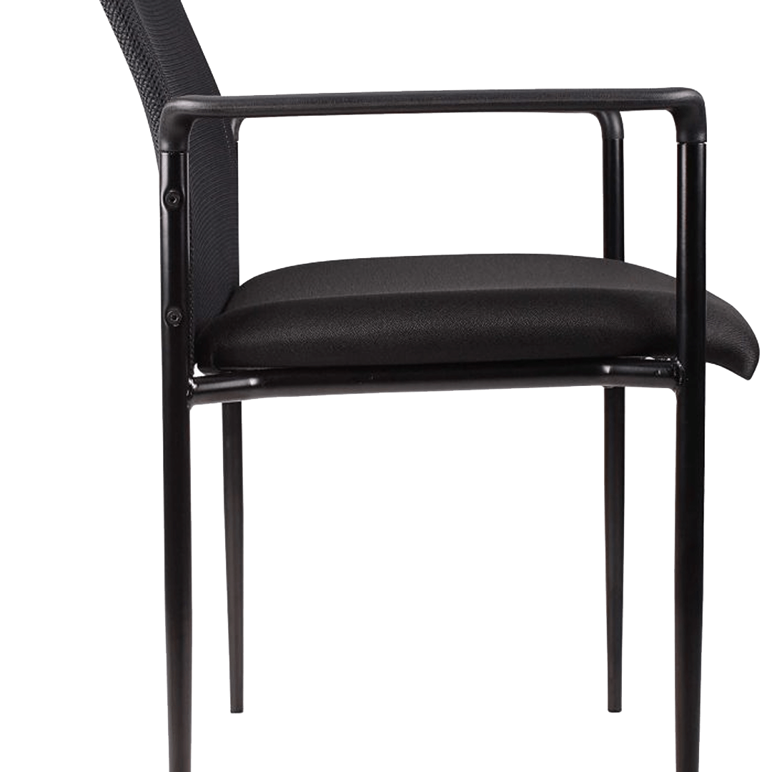 Boss Stackable Mesh Guest Chair, Black - Image 5