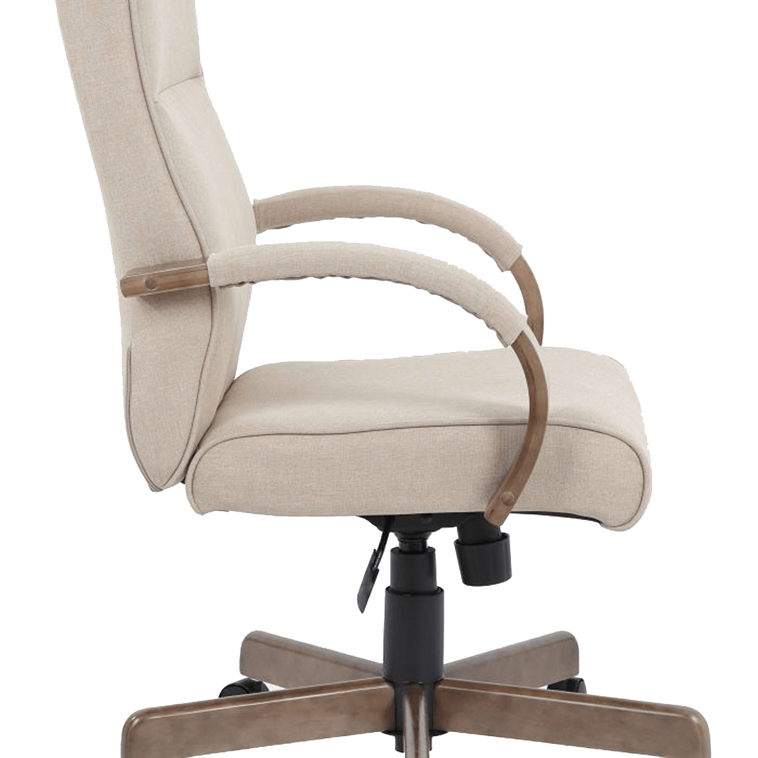 Boss Modern Executive Conference Chair-Beige Linen - Image 3