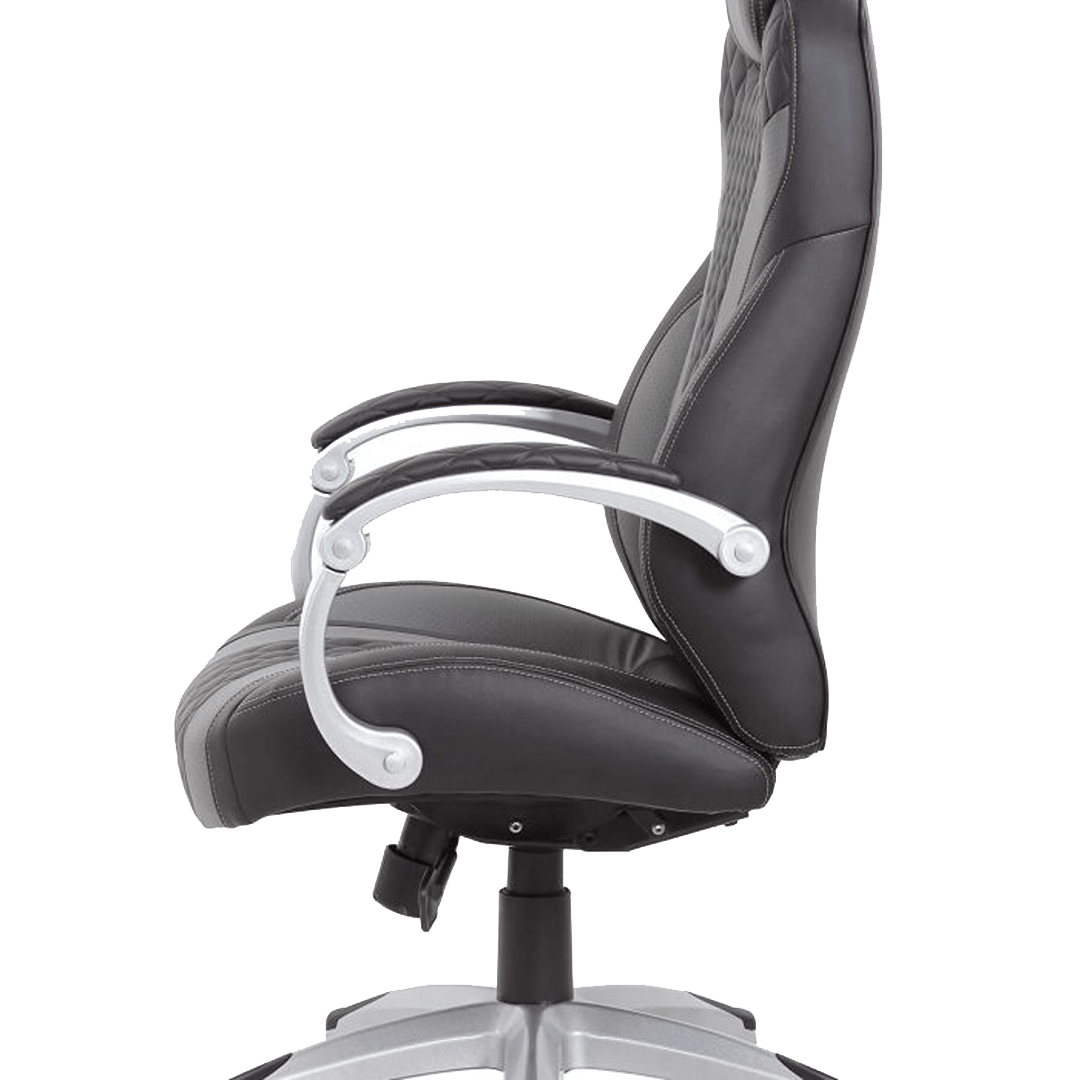 Boss Hinged Arm Executive Chair With Synchro-Tilt, Black/Grey - Image 6