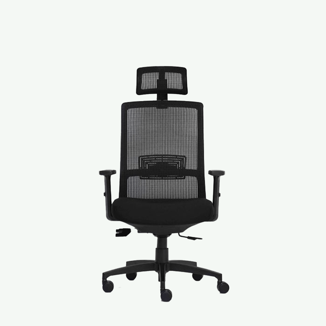 Boss Mesh Chair, w/ Headrest and Memory Foam Seat