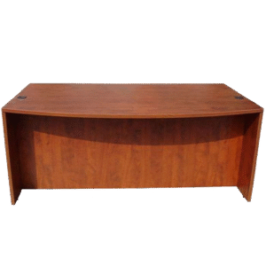 Boss Bow Front Desk Shell, Cherry 71W*36/41″D*29.5″H