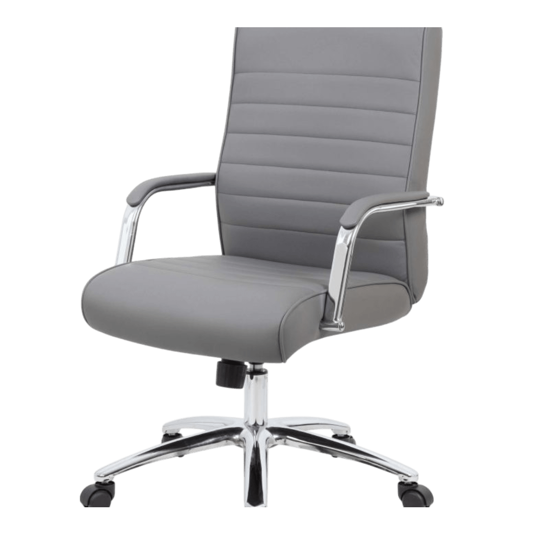 Boss Modern Executive Conference Chair-Ribbed Grey