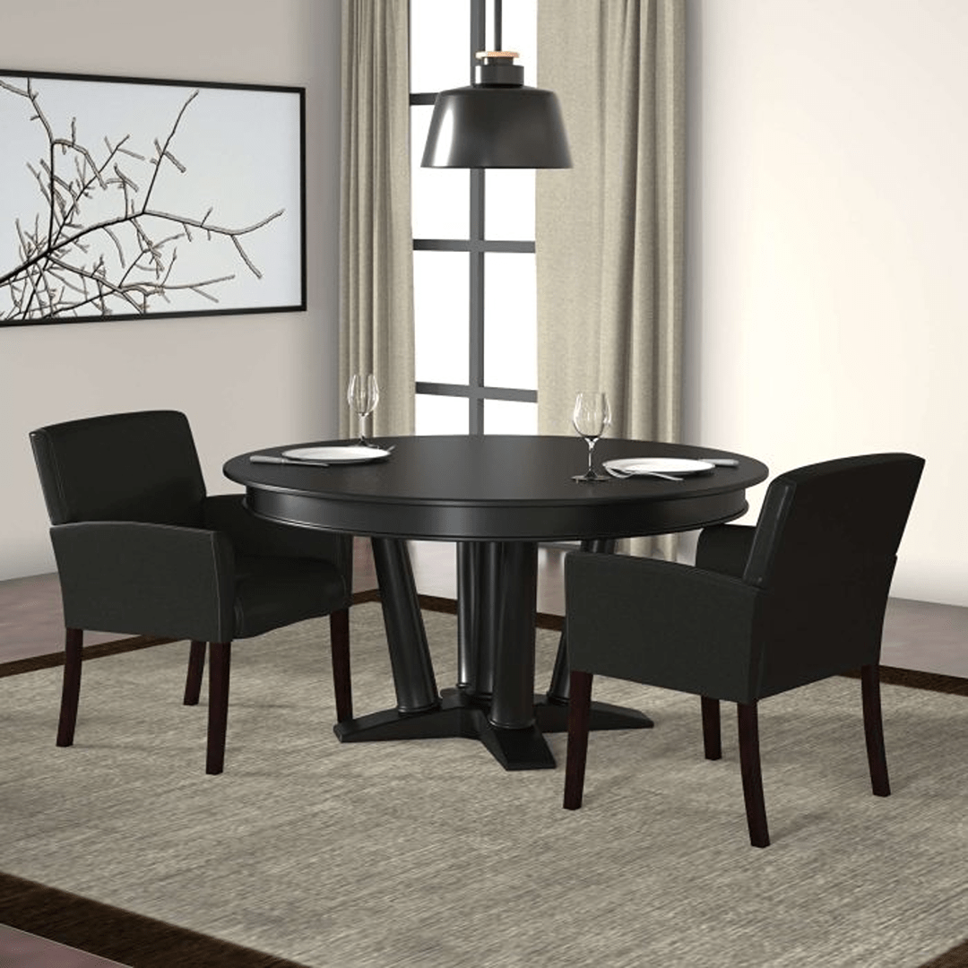 Boss Box Arm guest, accent or dining chair W/Mahogany Finish - Image 2