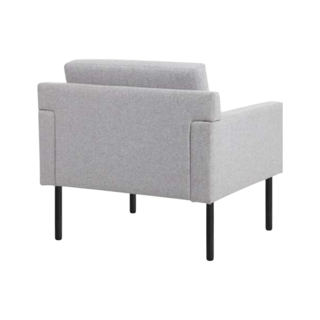 Boss Grey Poly-Linen Weave Lounge Chair - Image 4