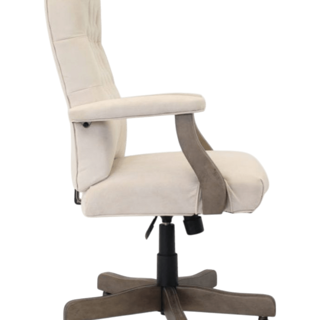 Boss Classic Executive Oxblood Vinyl Chair With Mahogany Finish Frame - Image 3