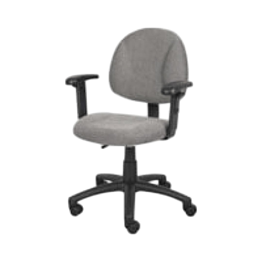 Boss Perfect Posture Deluxe Office Task Chair with Adjustable Arms, grey - Image 5