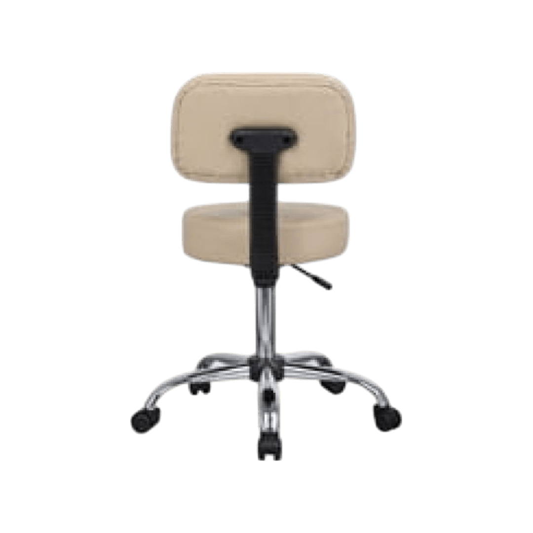 Boss Be Well Medical Spa Professional Adjustable Stool with Back, Beige - Image 7