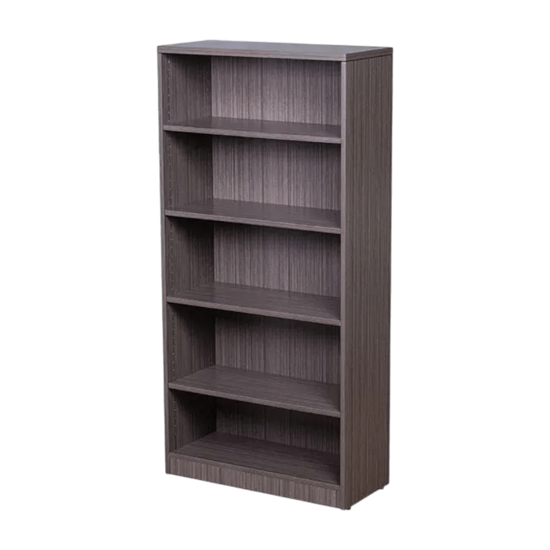Boss Bookcase, 31.5W X14D X 65.5H Driftwood