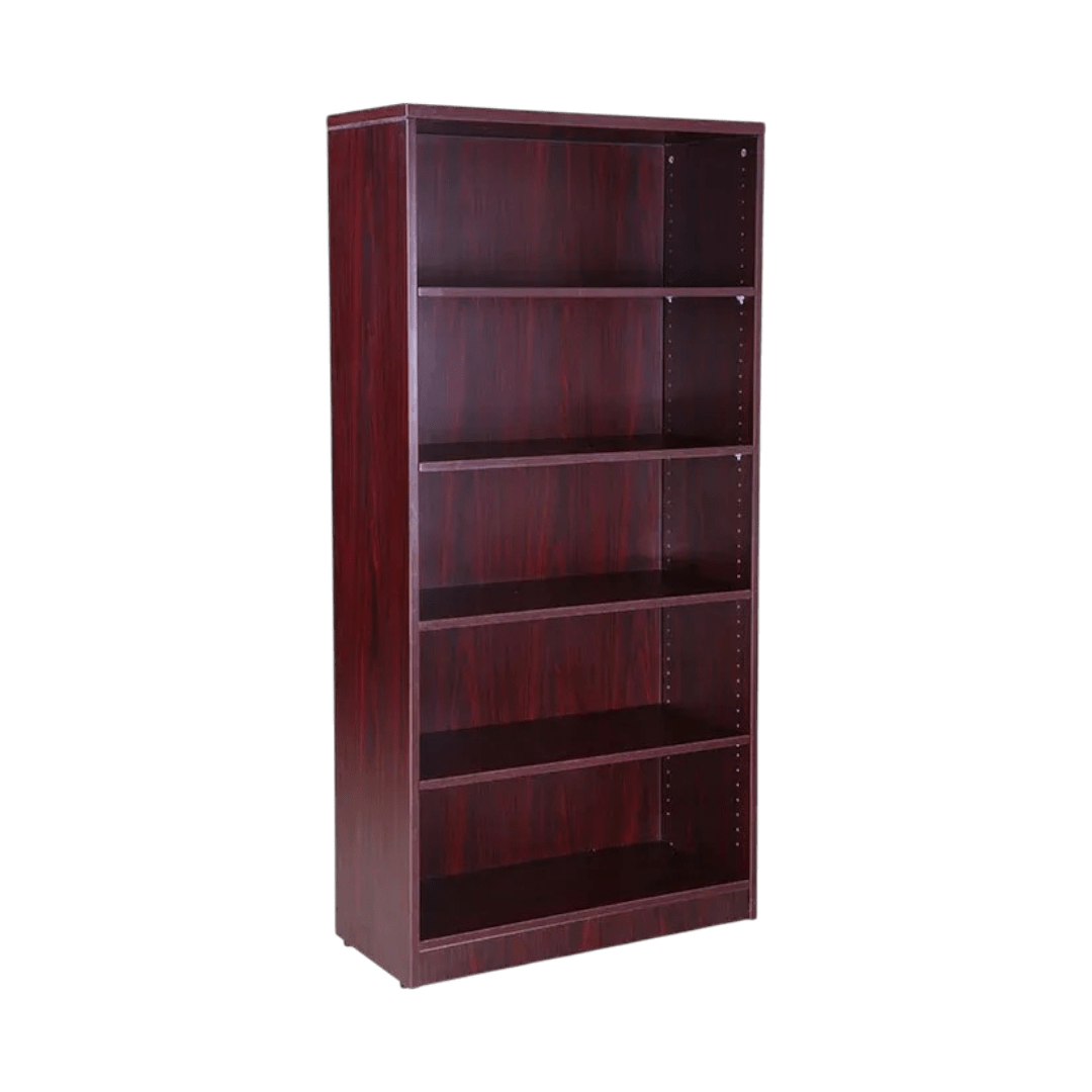 Boss Bookcase, 31.5W X14D X 65.5H Mahogany