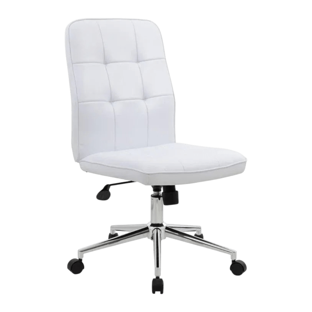 Pink Microfiber Chair With Chrome Base - Image 2