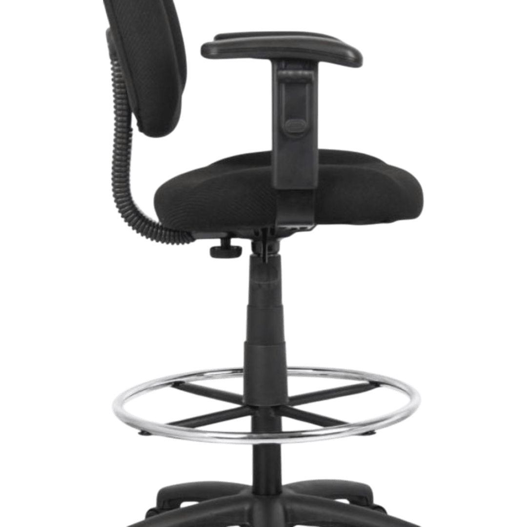 Charcoal Grey Mesh The Dot Stool With Foot Ring - Image 8