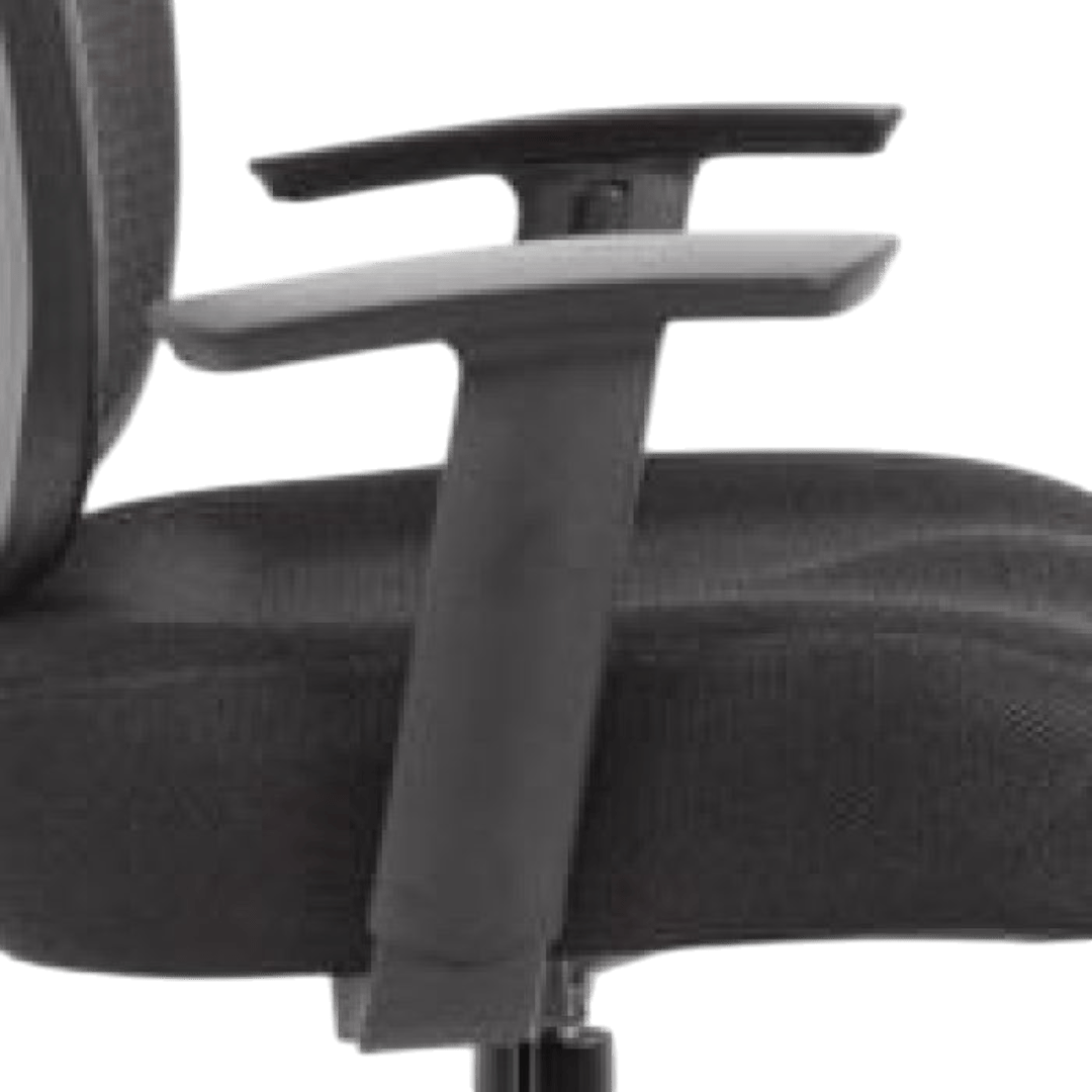Boss Black Leather Task Chair W/ Adjustable Arm - Image 13