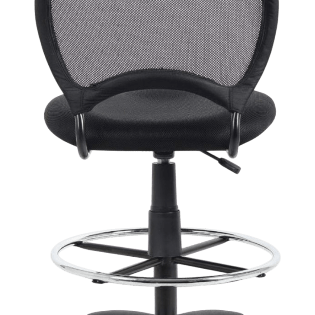 Black Antimicrobial Vinyl Medical Stool With Back Cushion - Image 5