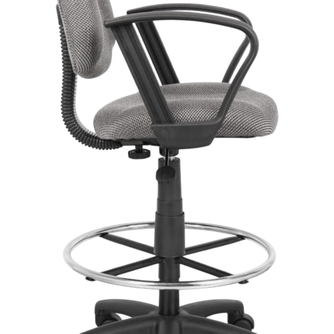 Black Antimicrobial Vinyl Medical Stool With Foot Ring - Image 6