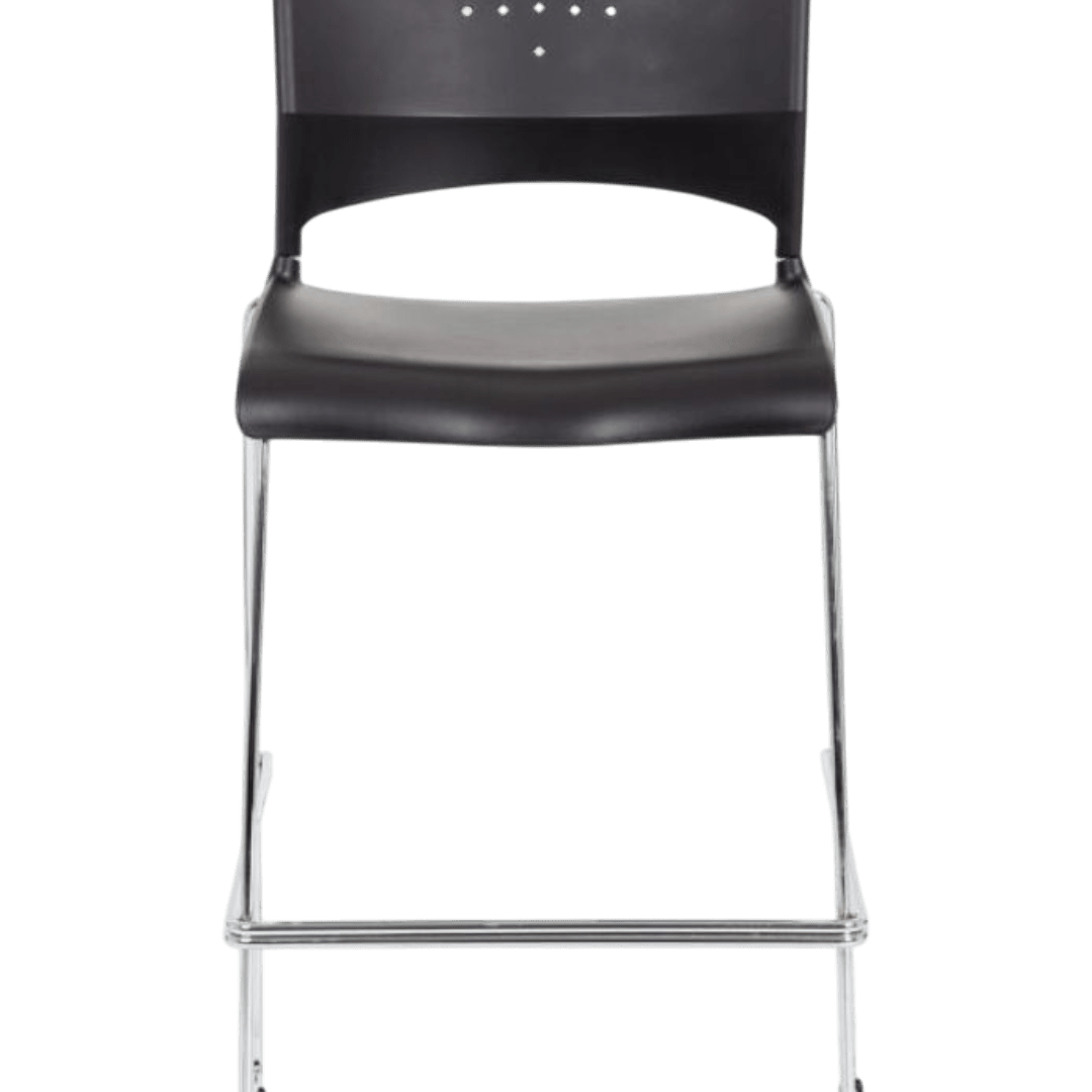 Gray Fabric Drafting Stools W/footring