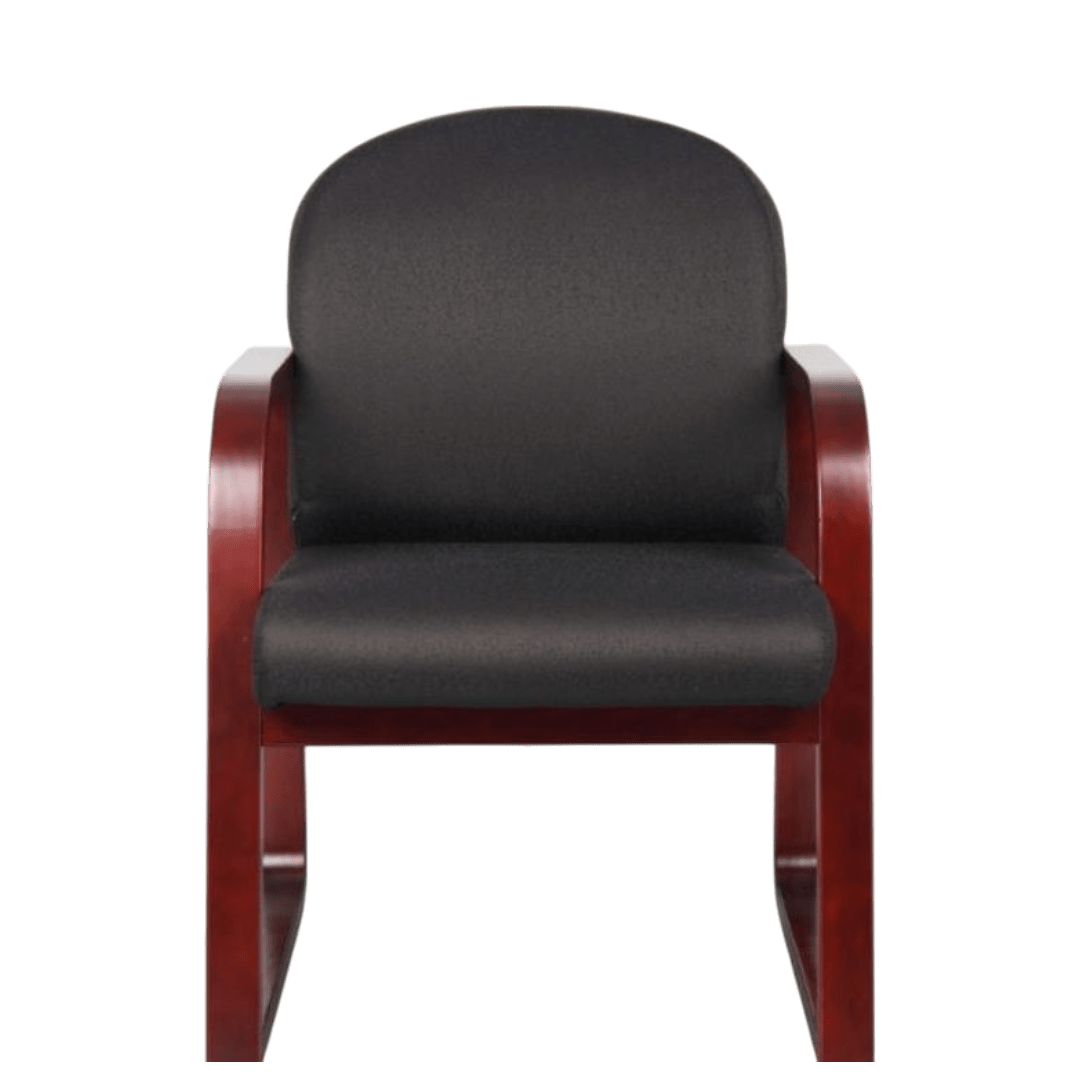 Boss Mahogany Frame guest, accent or dining chair In Black Fabric - Image 3