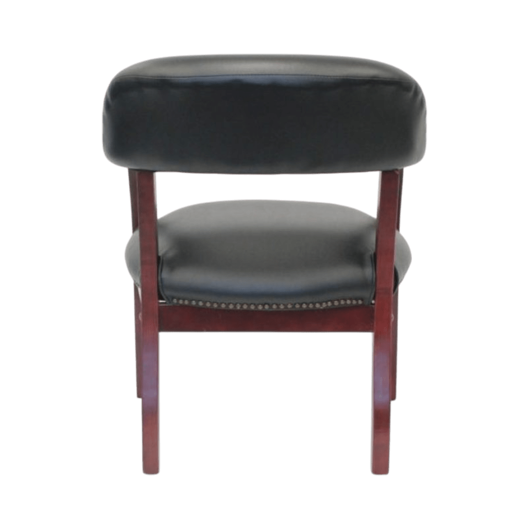 Boss Captain’s guest, accent or dining chair in Black Vinyl - Image 3