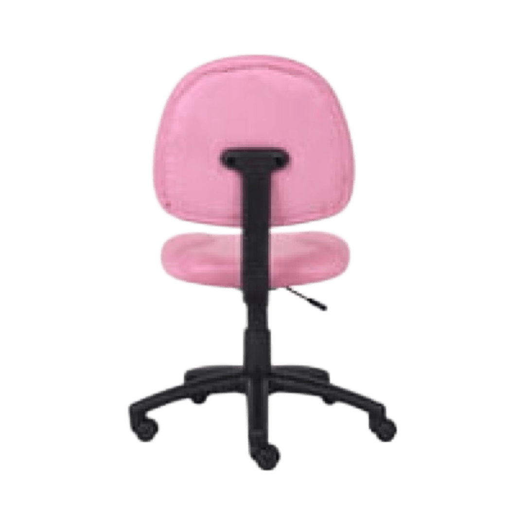Boss Perfect Posture Deluxe Modern Microfiber Home Office Chair without Arms, Pink - Image 5