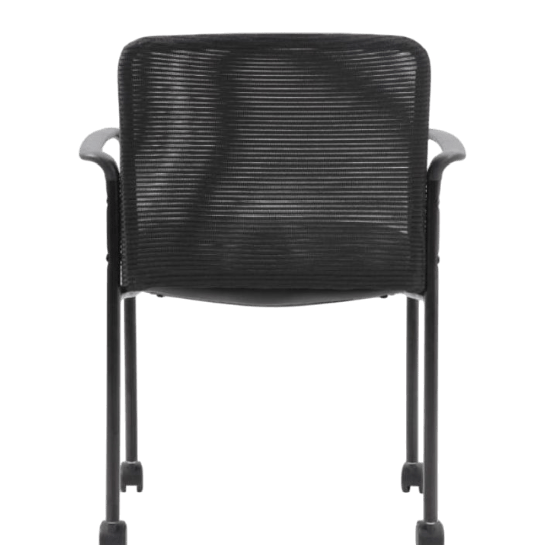 Boss Mesh Guest Chair with Casters, Black - Image 3