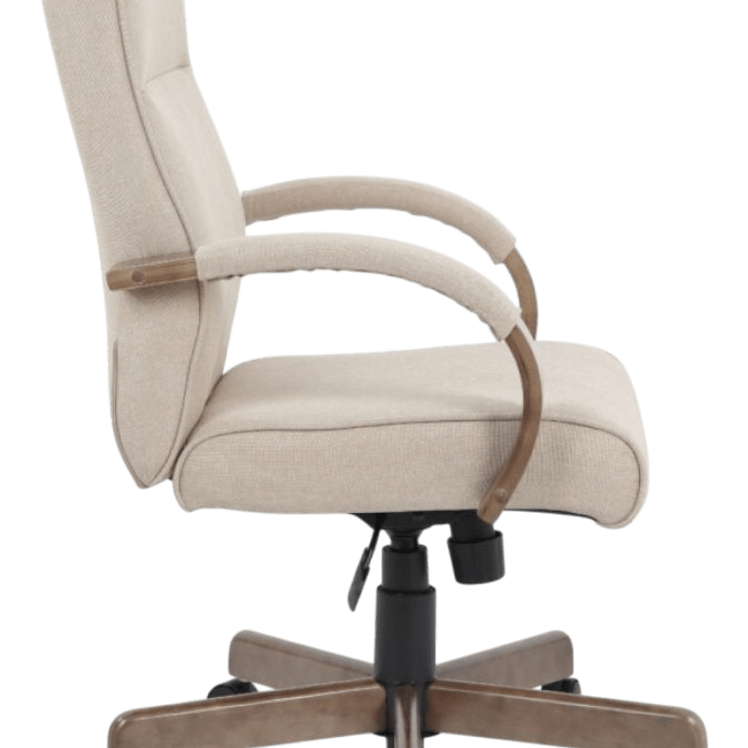 Boss Modern Executive Conference Chair - Beige w/Driftwood - Image 4