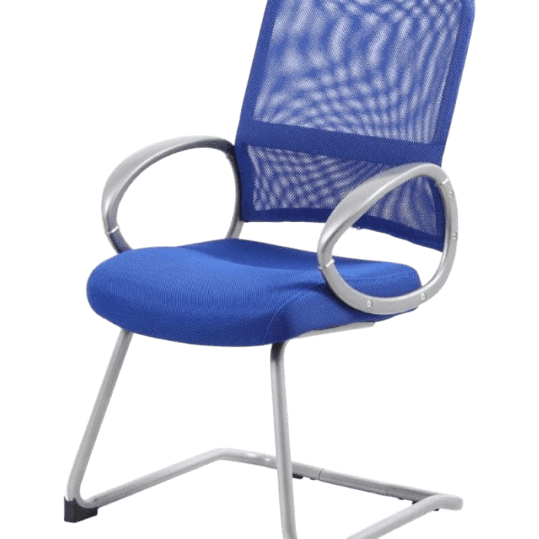 Boss Mesh Back W/ Pewter Finish Guest Chair
